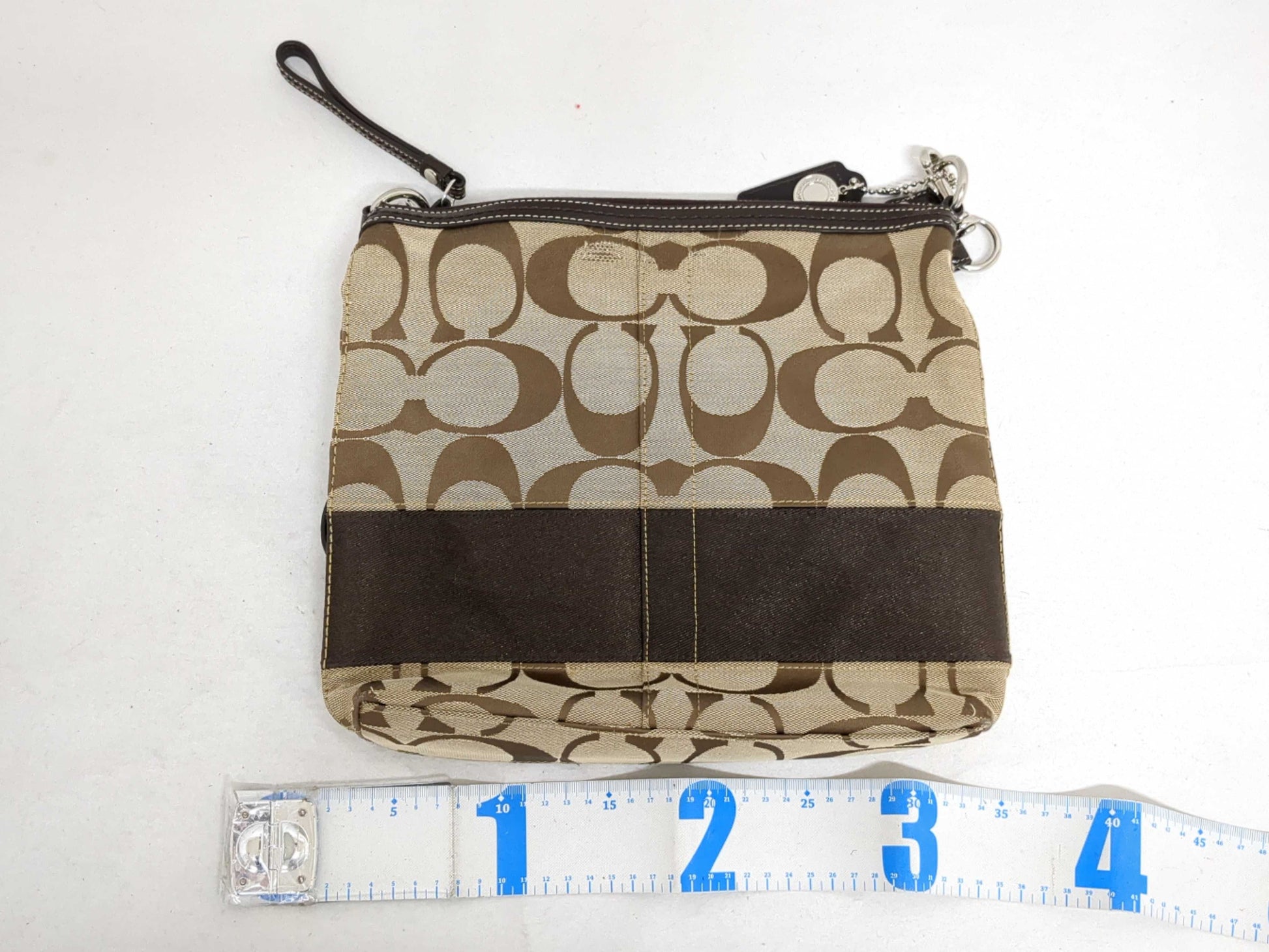 COACH Signature Black Shoulder/Beige Shoulder Bag