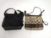 COACH Signature Black Shoulder/Beige Shoulder Bag