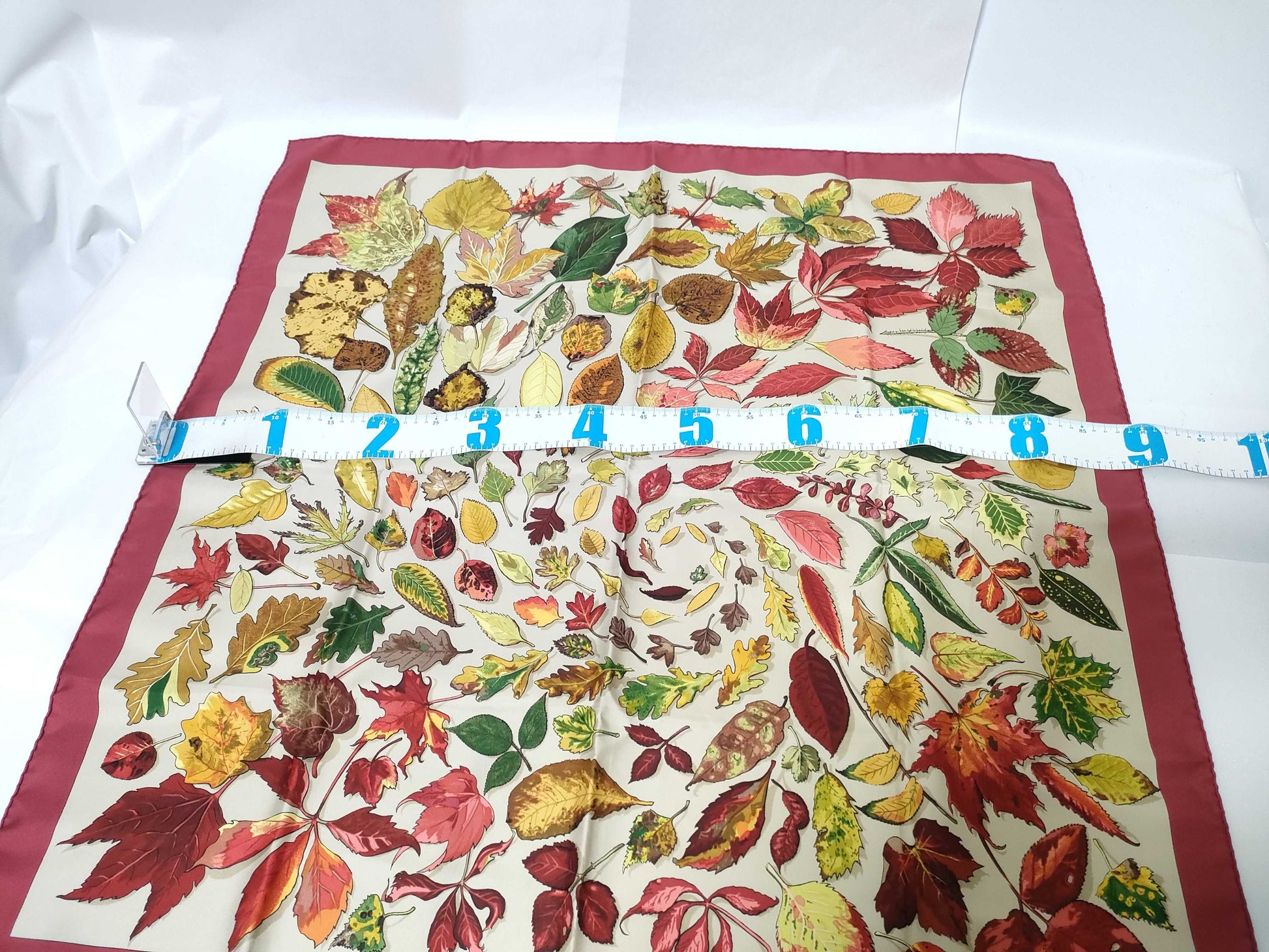 HERMES Carre Carre 90 Tourbillon Fallen Leaves Scarf