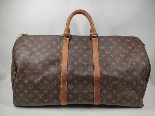 LOUIS VUITTON Monogram M41424 Keepall 55 Boston Bag