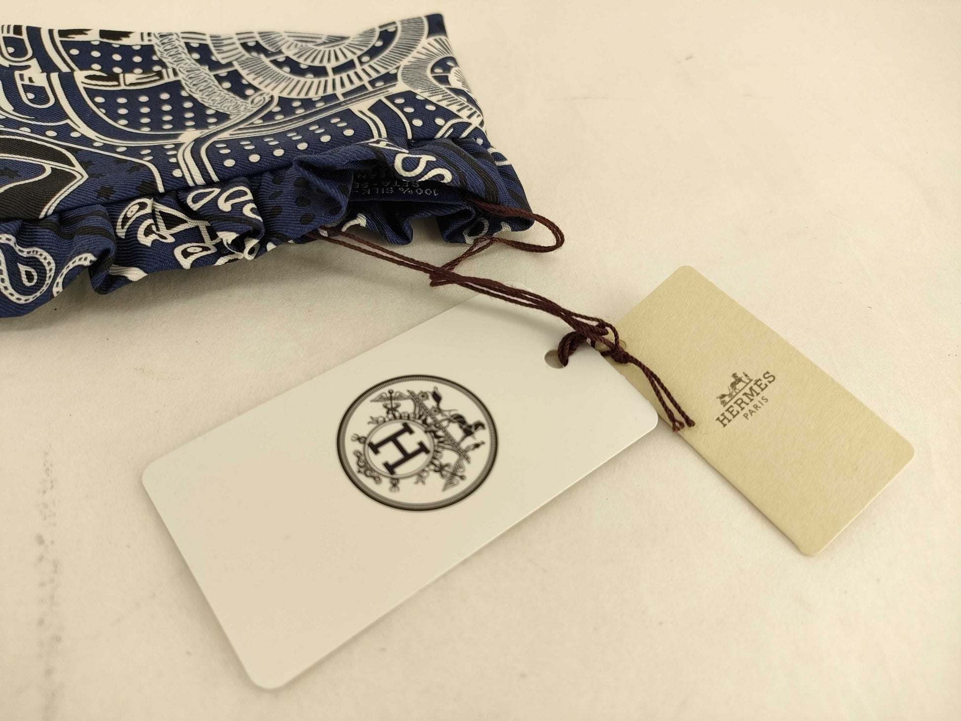 HERMES Twilly Apron Doll Bandana Scarf with Tag