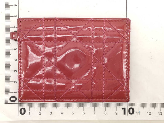 Dior Lady Dior/Card Case/Enamel Card Case, Pass Case, Business Card Case