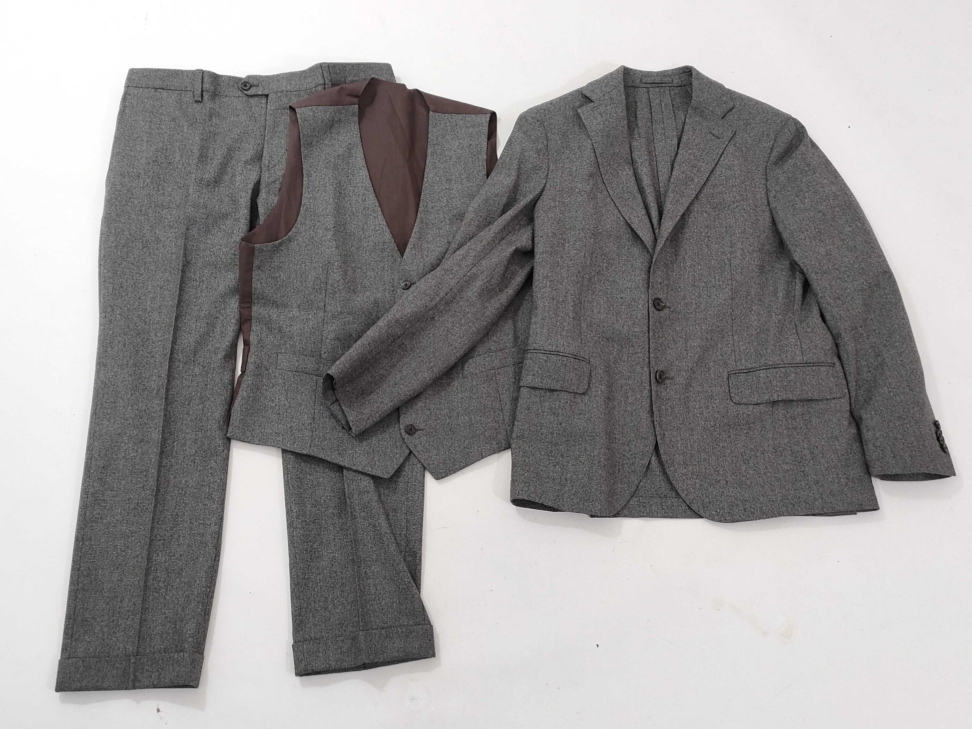 Lardini 3-piece suit, gray, size 50, other apparel