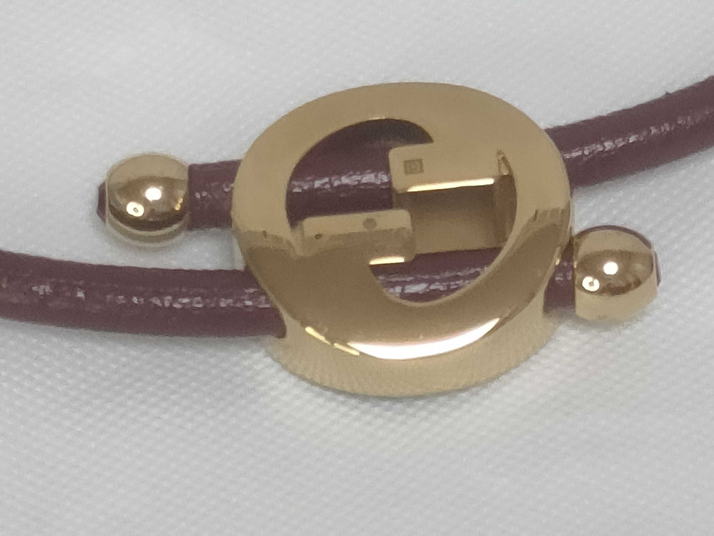 GUCCI Lacquer Finish Round Interlocking G Bracelet Hair Accessory