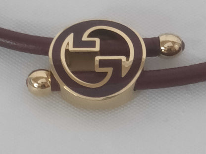 GUCCI Lacquer Finish Round Interlocking G Bracelet Hair Accessory