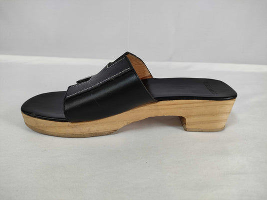 HERMES Kevlar H Black Size 36 Sandals