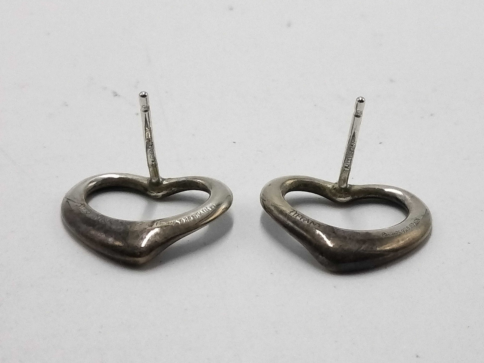 Tiffany & Co. 925 Open Heart Earrings Pair