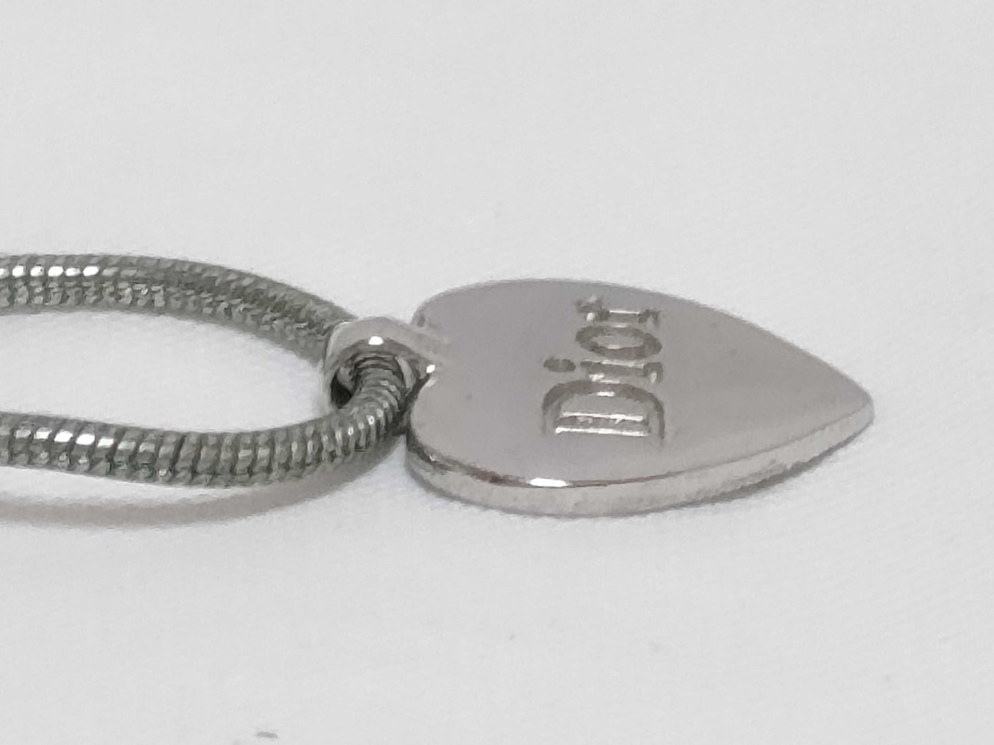 Dior Heart Motif Silver Necklace
