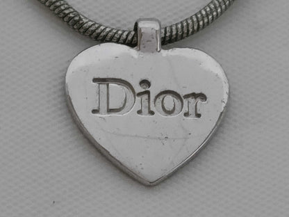 Dior Heart Motif Silver Necklace