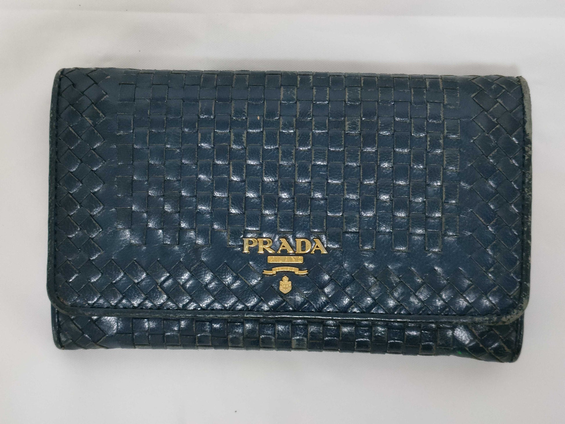 PRADA Madras Long Wallet