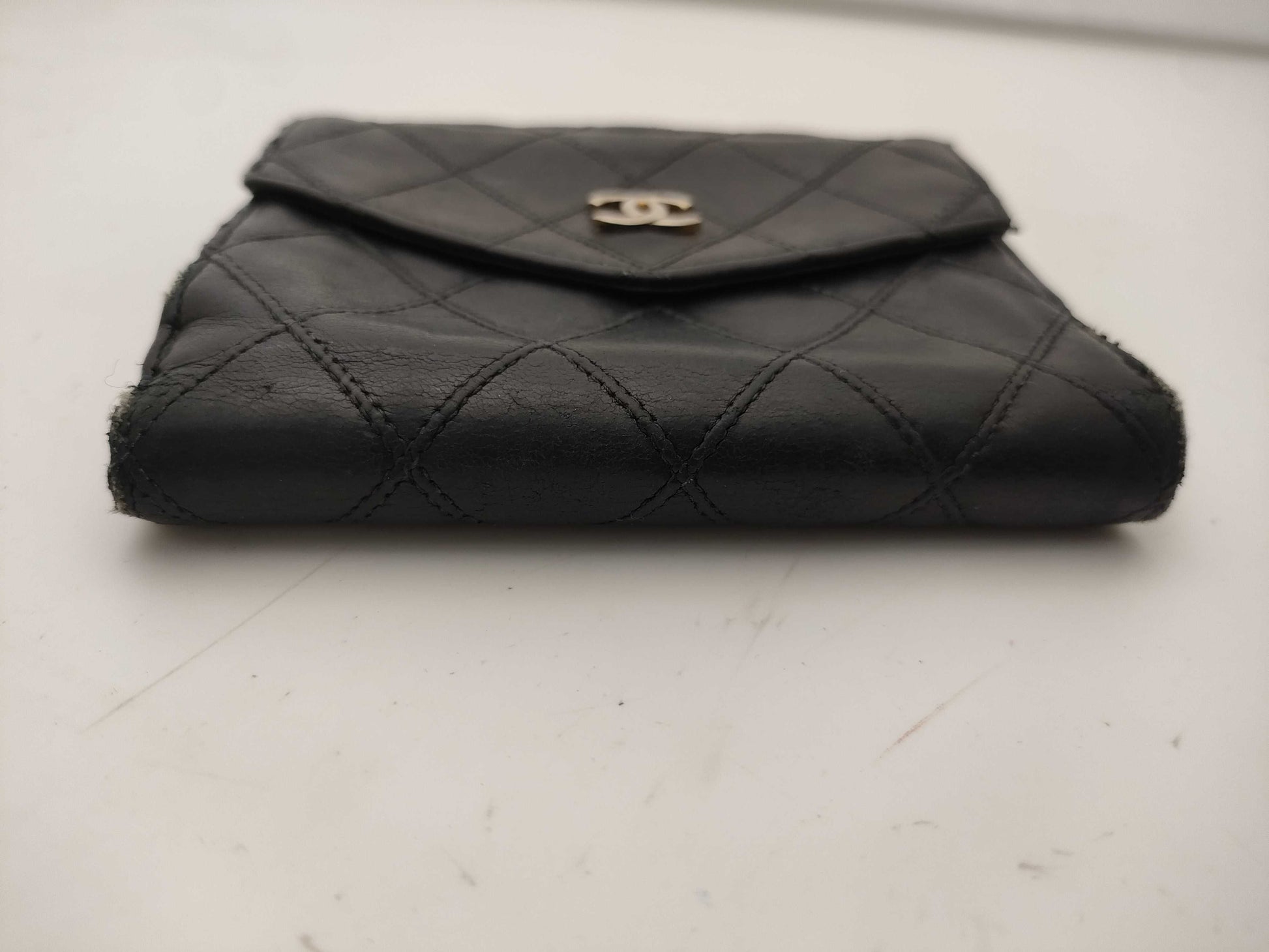 CHANEL Bicolor Double Hook Wallet