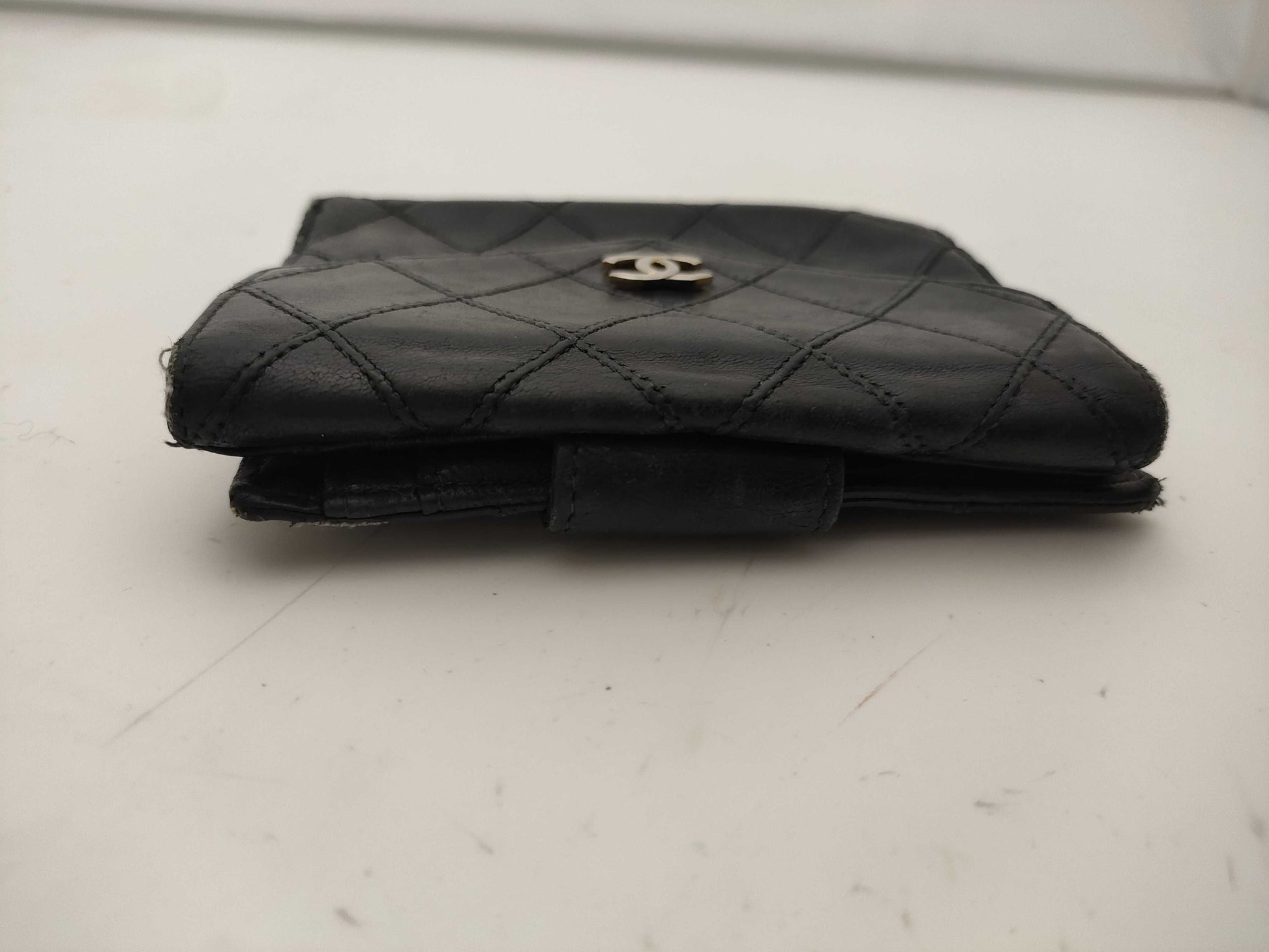 CHANEL Bicolor Double Hook Wallet