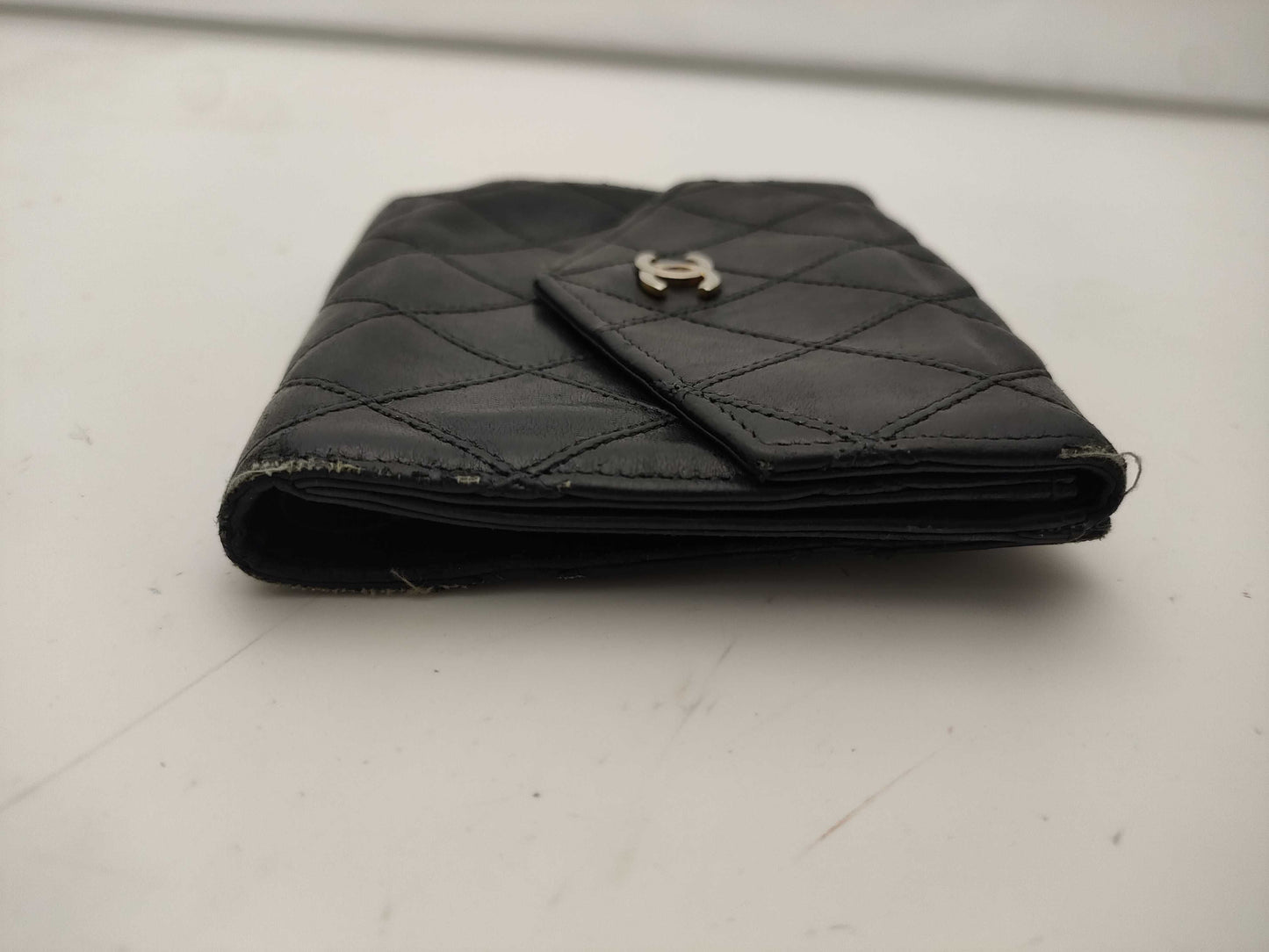 CHANEL Bicolor Double Hook Wallet