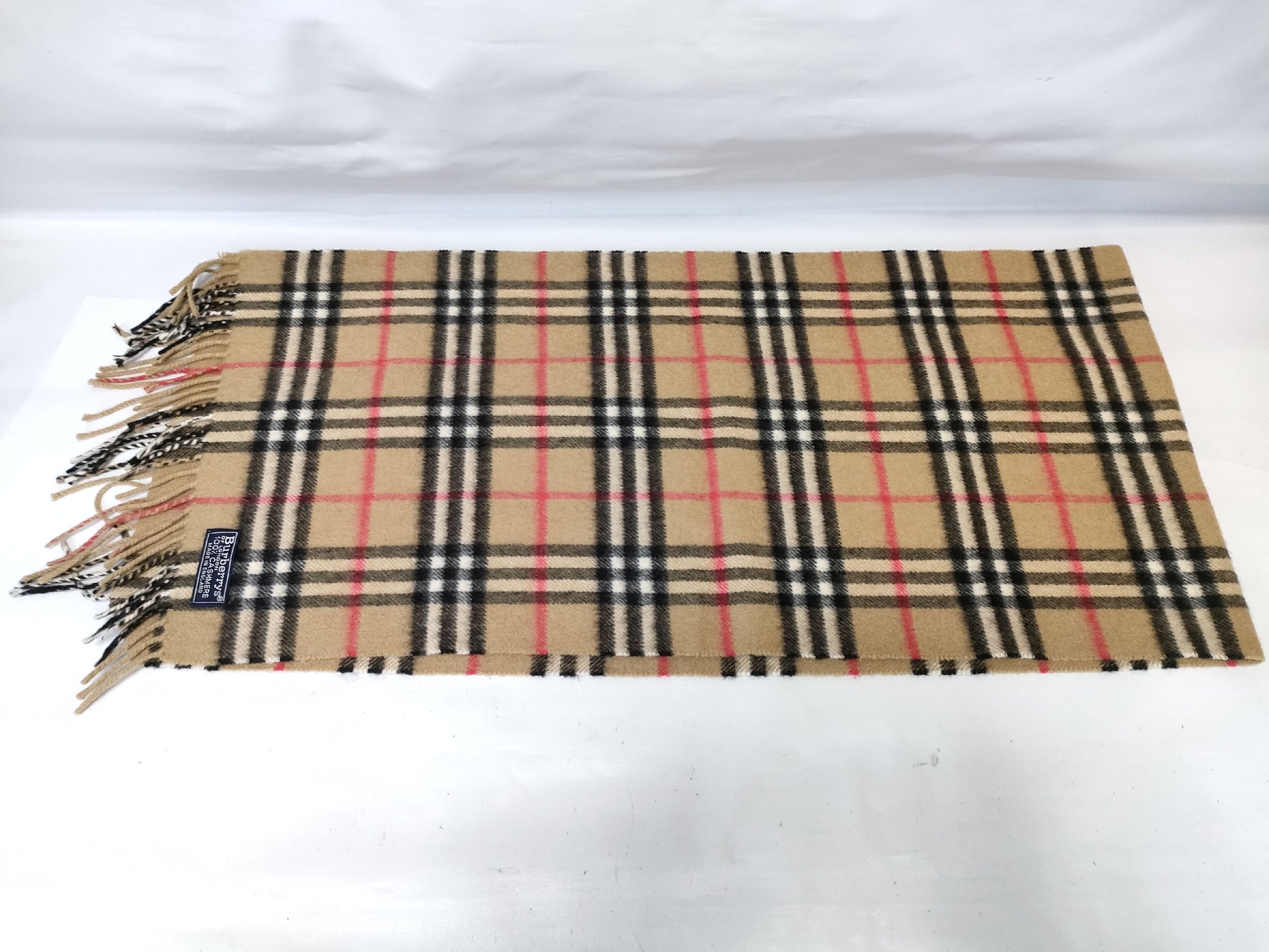 BURBERRY 100% Cashmere Nova Check Scarf