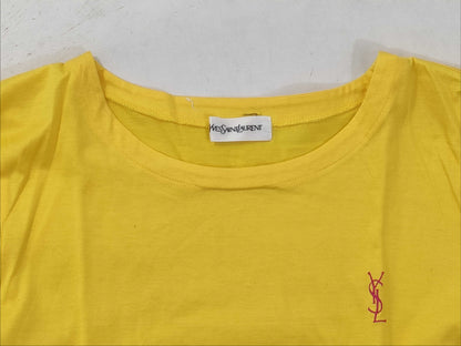 Yves Saint Laurent Tops/YSL Logo/Yellow Tops
