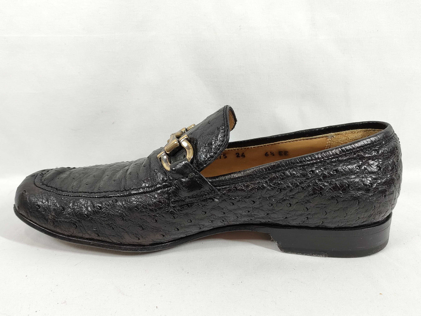 Salvatore Ferragamo Gancini Gancini Ostrich Business Shoes