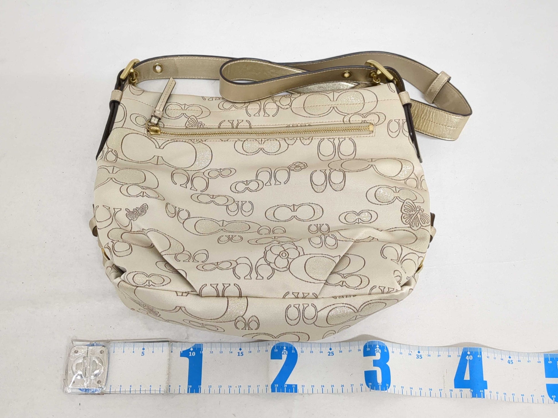 COACH Signature F19810 Canvas Leather Shoulder Bag and 3-Piece Tote Set