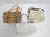 COACH Signature F19810 Canvas Leather Shoulder Bag and 3-Piece Tote Set