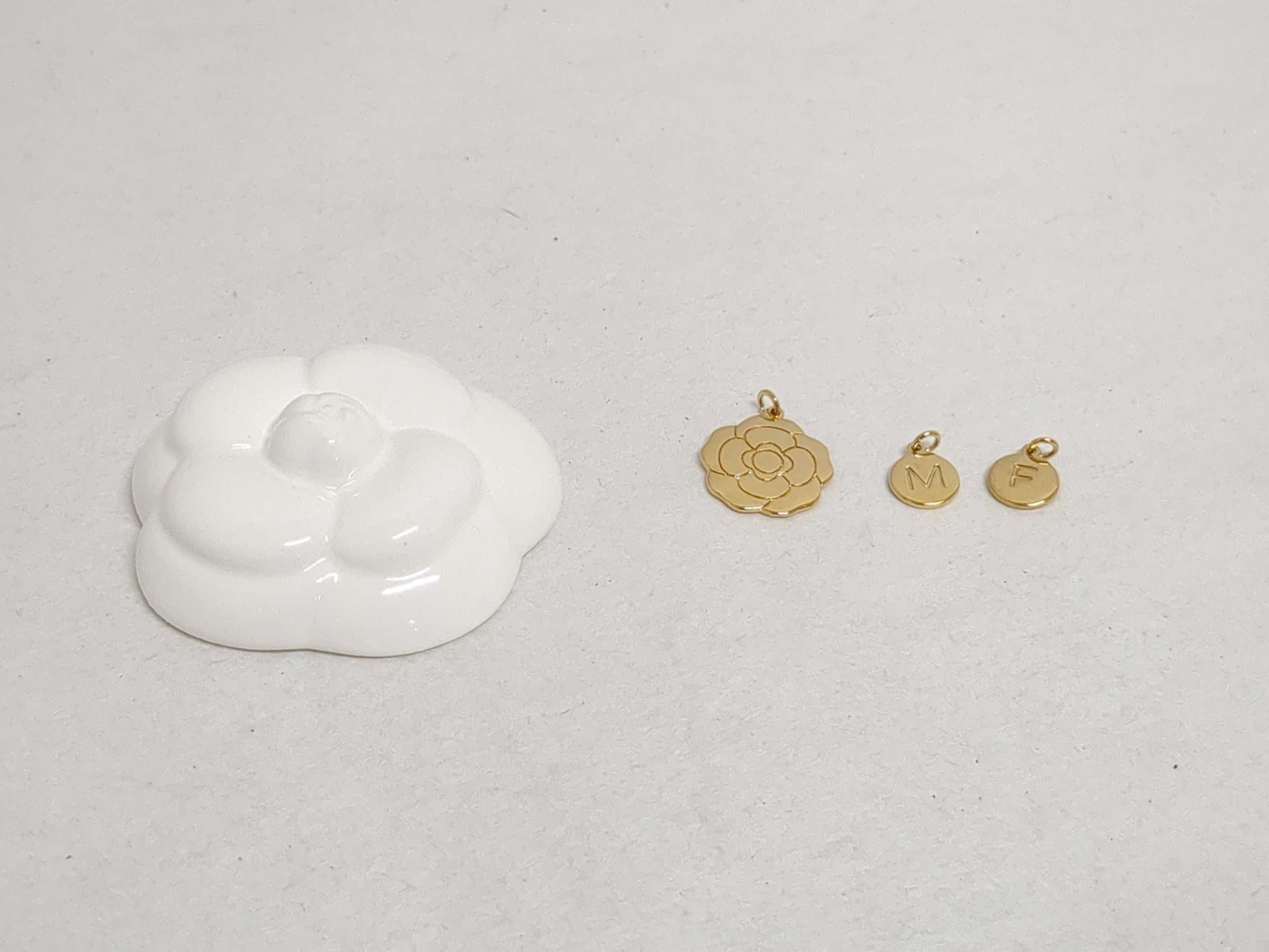 CHANEL Ceramic Camellia and Camellia Charm Set Other Ceramics
