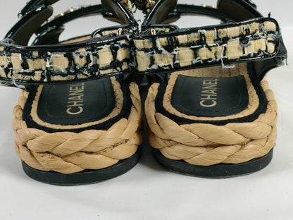 CHANEL Tweed Sandals