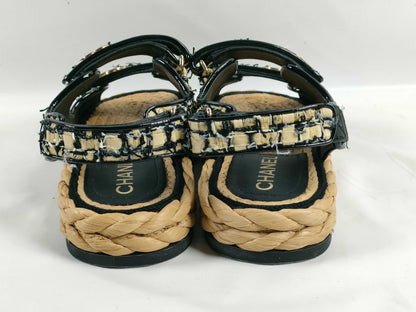 CHANEL Tweed Sandals