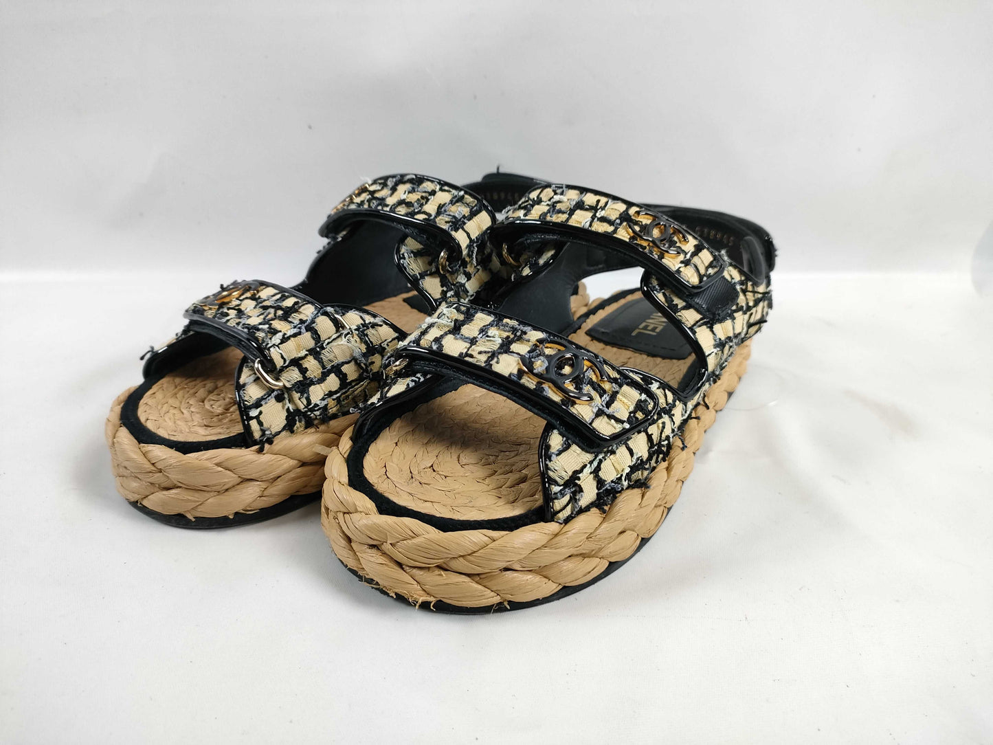 CHANEL Tweed Sandals
