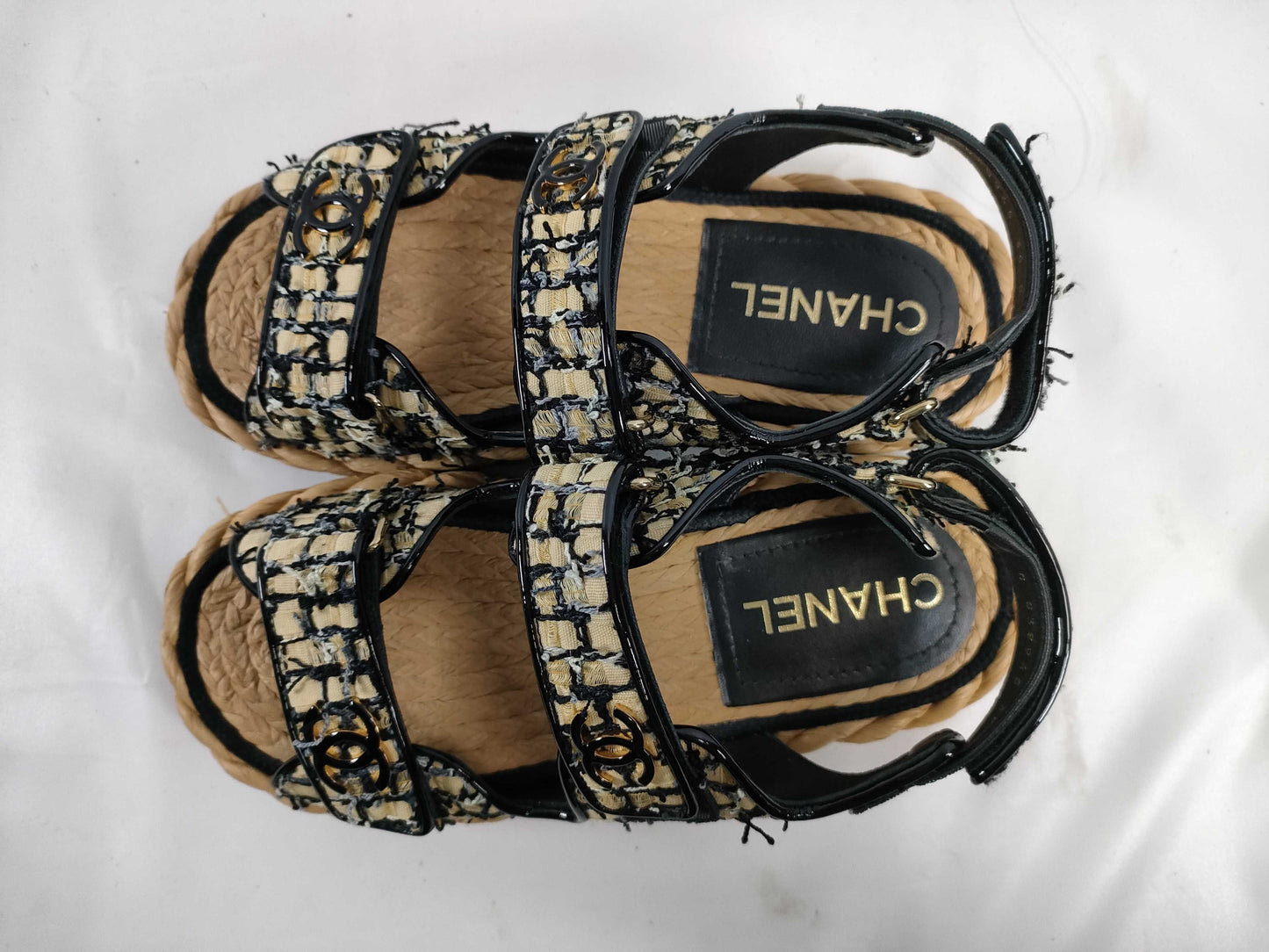 CHANEL Tweed Sandals