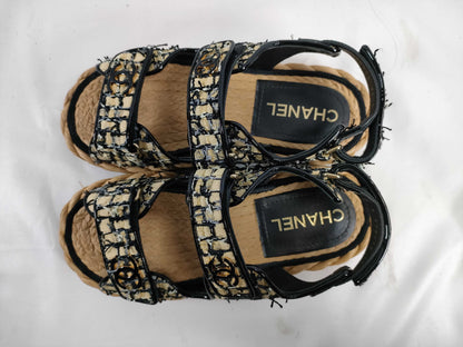 CHANEL Tweed Sandals