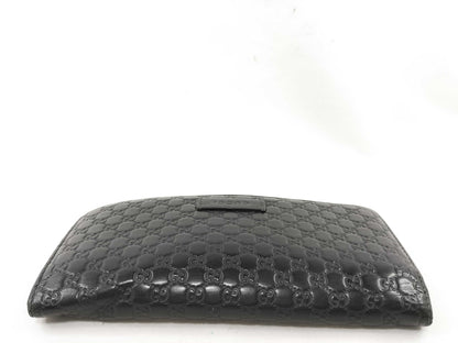 GUCCI GG Long Wallet Black Leather Wallet