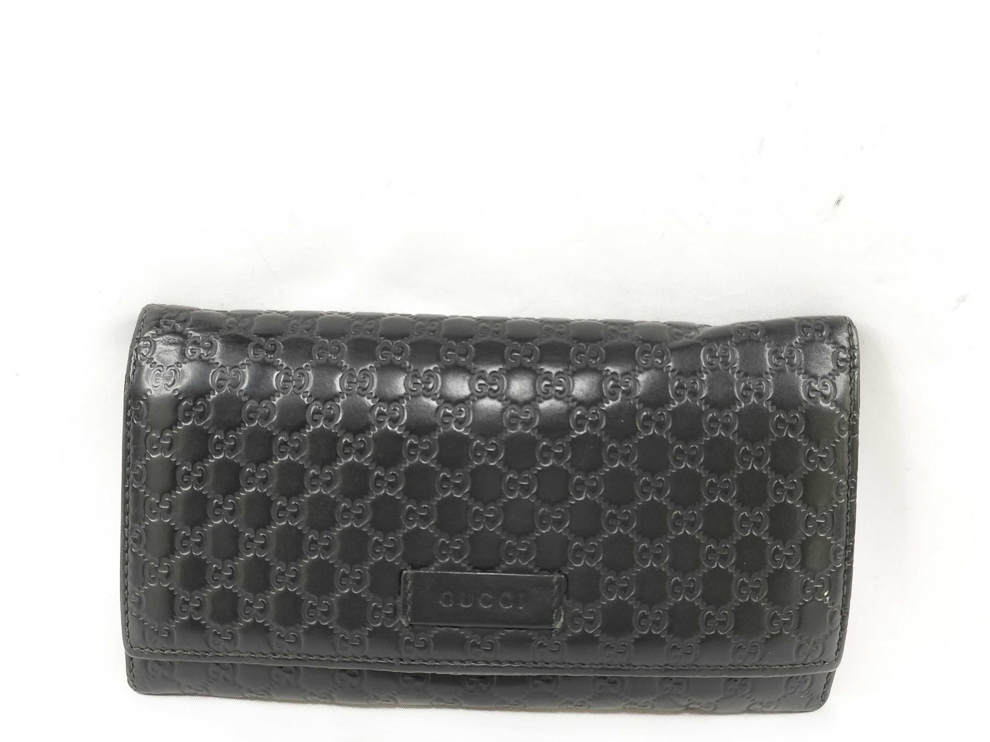 GUCCI GG Long Wallet Black Leather Wallet