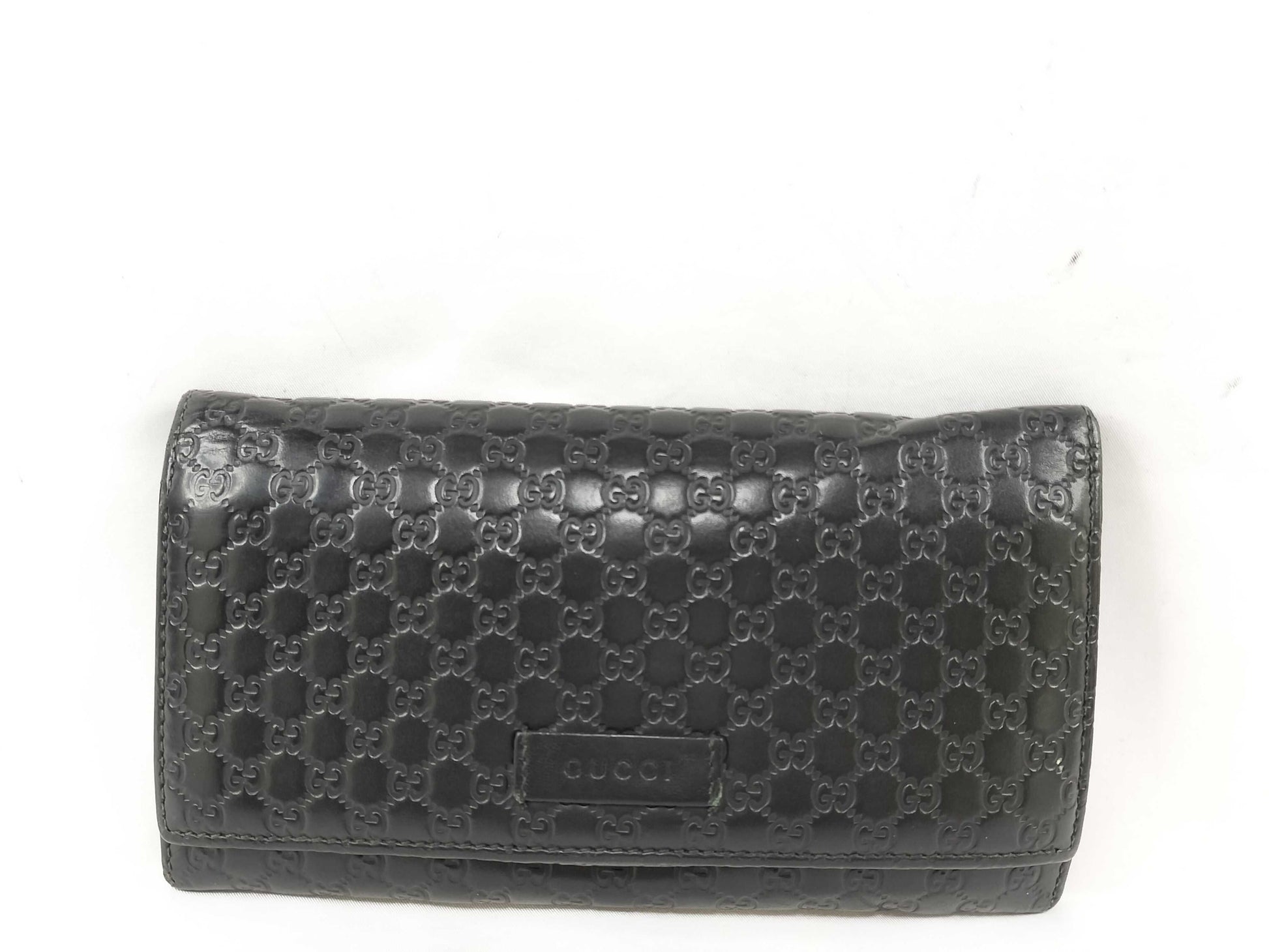 GUCCI GG Long Wallet Black Leather Wallet