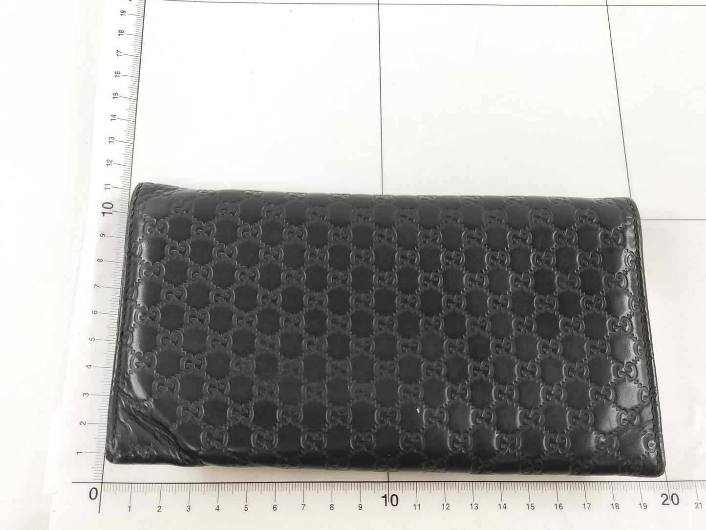 GUCCI GG Long Wallet Black Leather Wallet