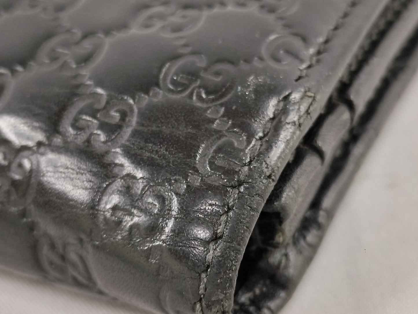 GUCCI GG Long Wallet Black Leather Wallet