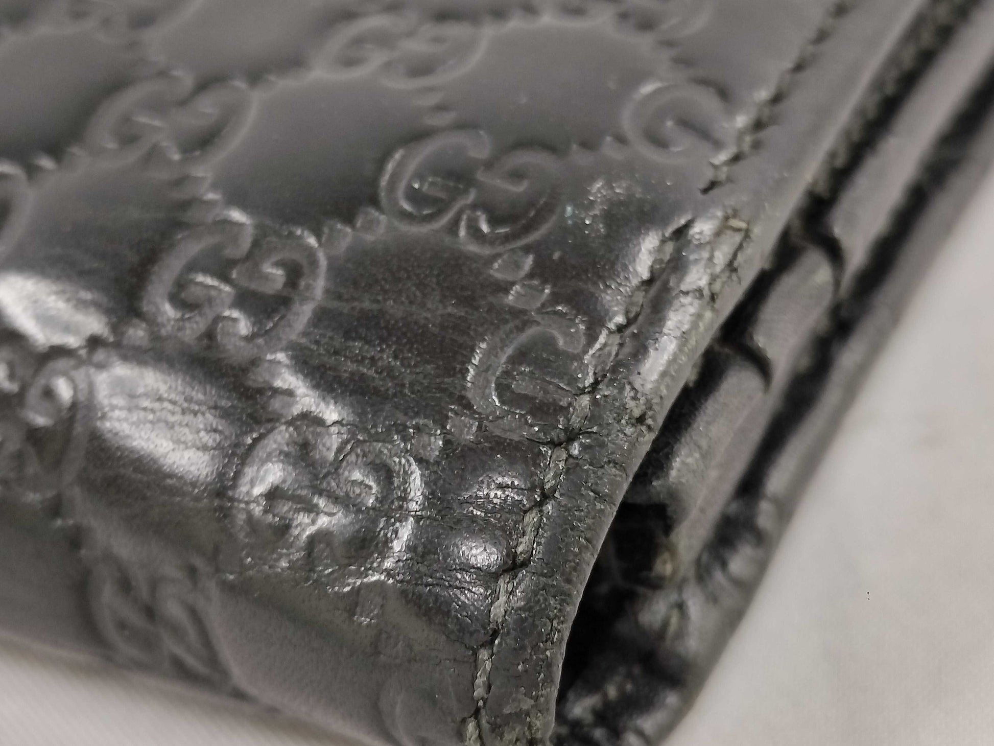 GUCCI GG Long Wallet Black Leather Wallet