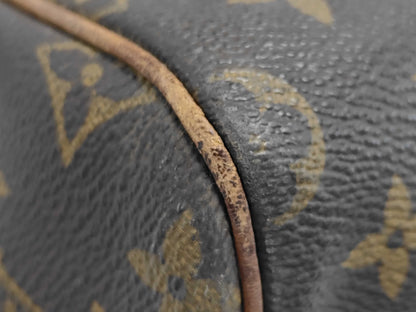 LOUIS VUITTON Monogram Sax Souple 55 Name Tag Boston Bag