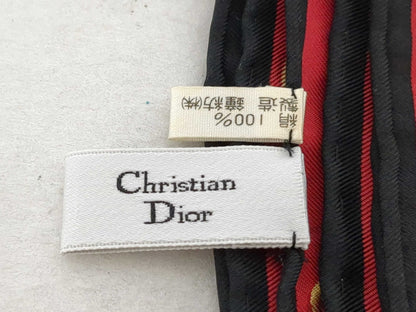 Dior Dot Ribbon Logo Handkerchief Scarf