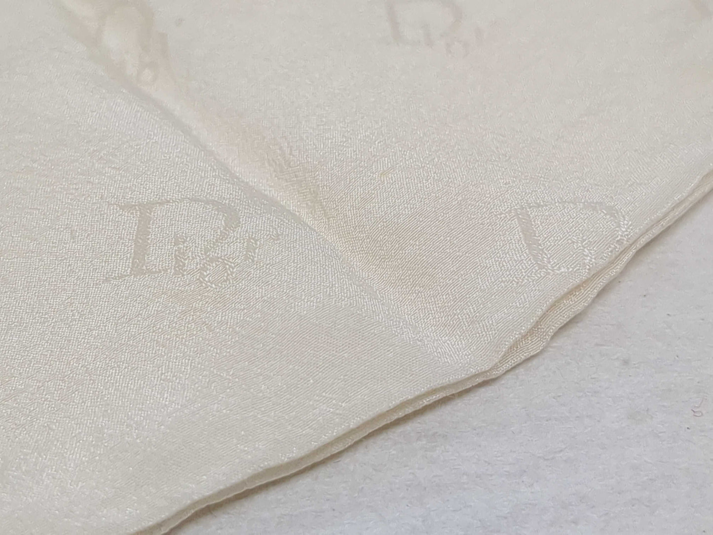 Dior Dot Ribbon Logo Handkerchief Scarf