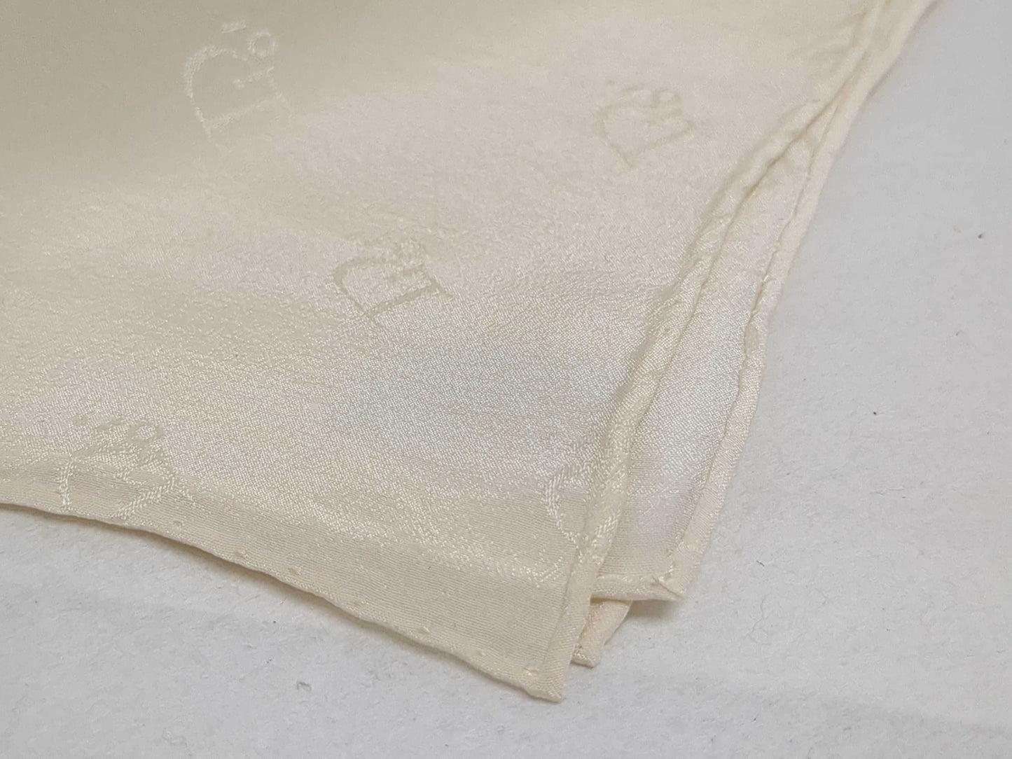 Dior Dot Ribbon Logo Handkerchief Scarf