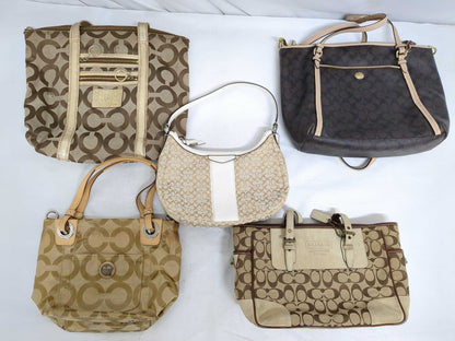 COACH Signature 5-Piece Handbag and Tote Bag Set