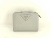 PRADA Compact Wallet Round Zip Front Logo Wallet