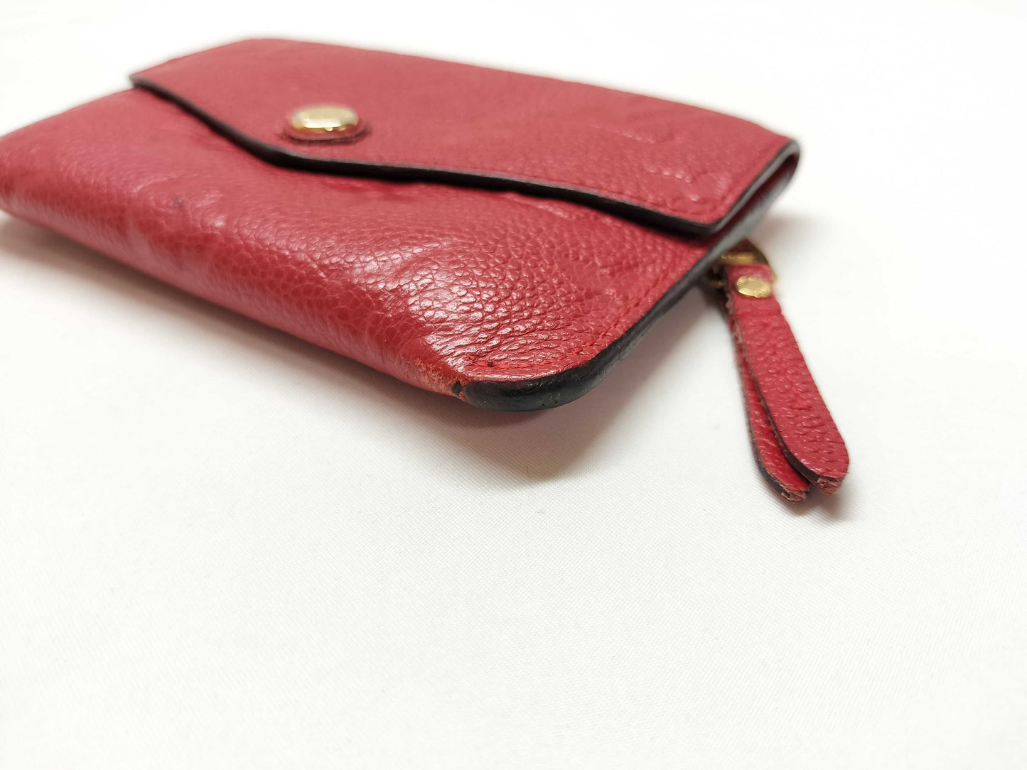 LOUIS VUITTON Monogram Empreinte Coin Case Red Coin Case