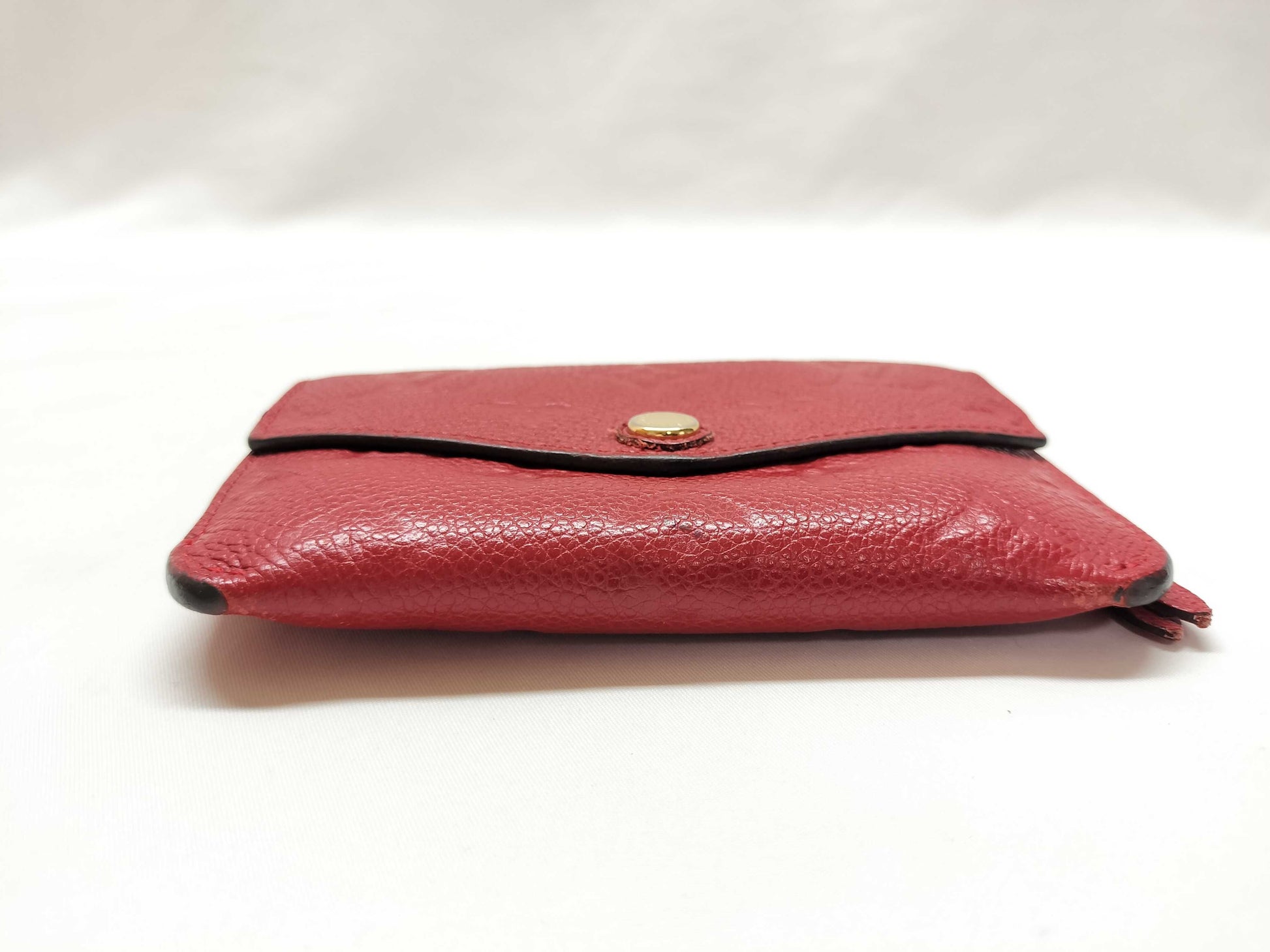 LOUIS VUITTON Monogram Empreinte Coin Case Red Coin Case