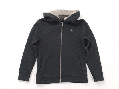 BURBERRY BLACK LABEL Quilted Zip Hoodie with Fur Other Apparel