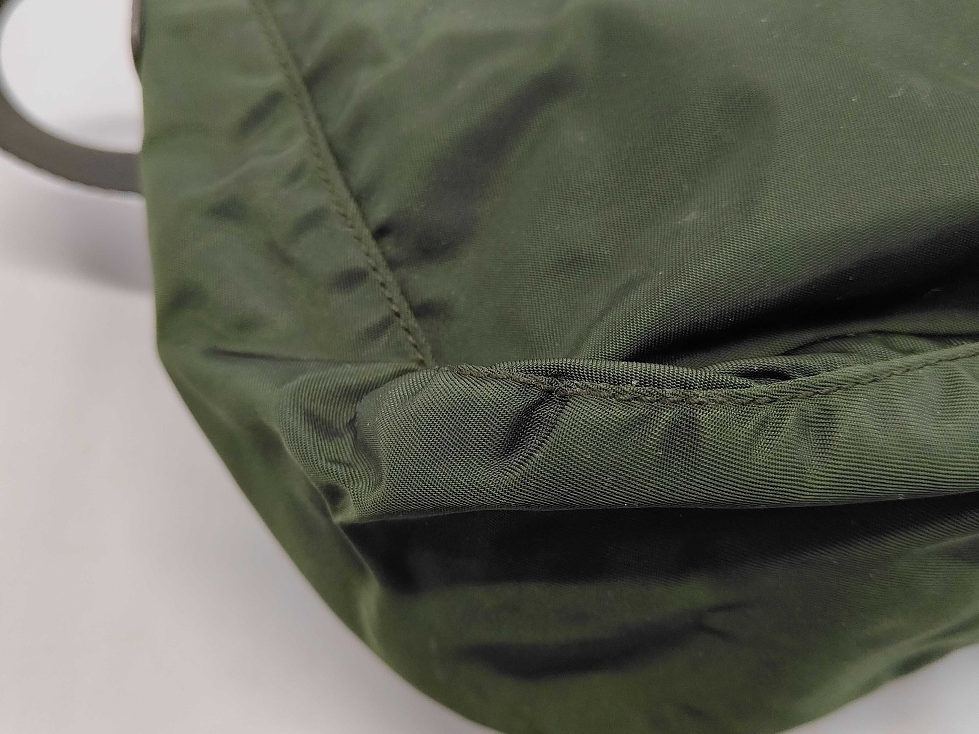 PRADA Nylon Khaki Shoulder Bag