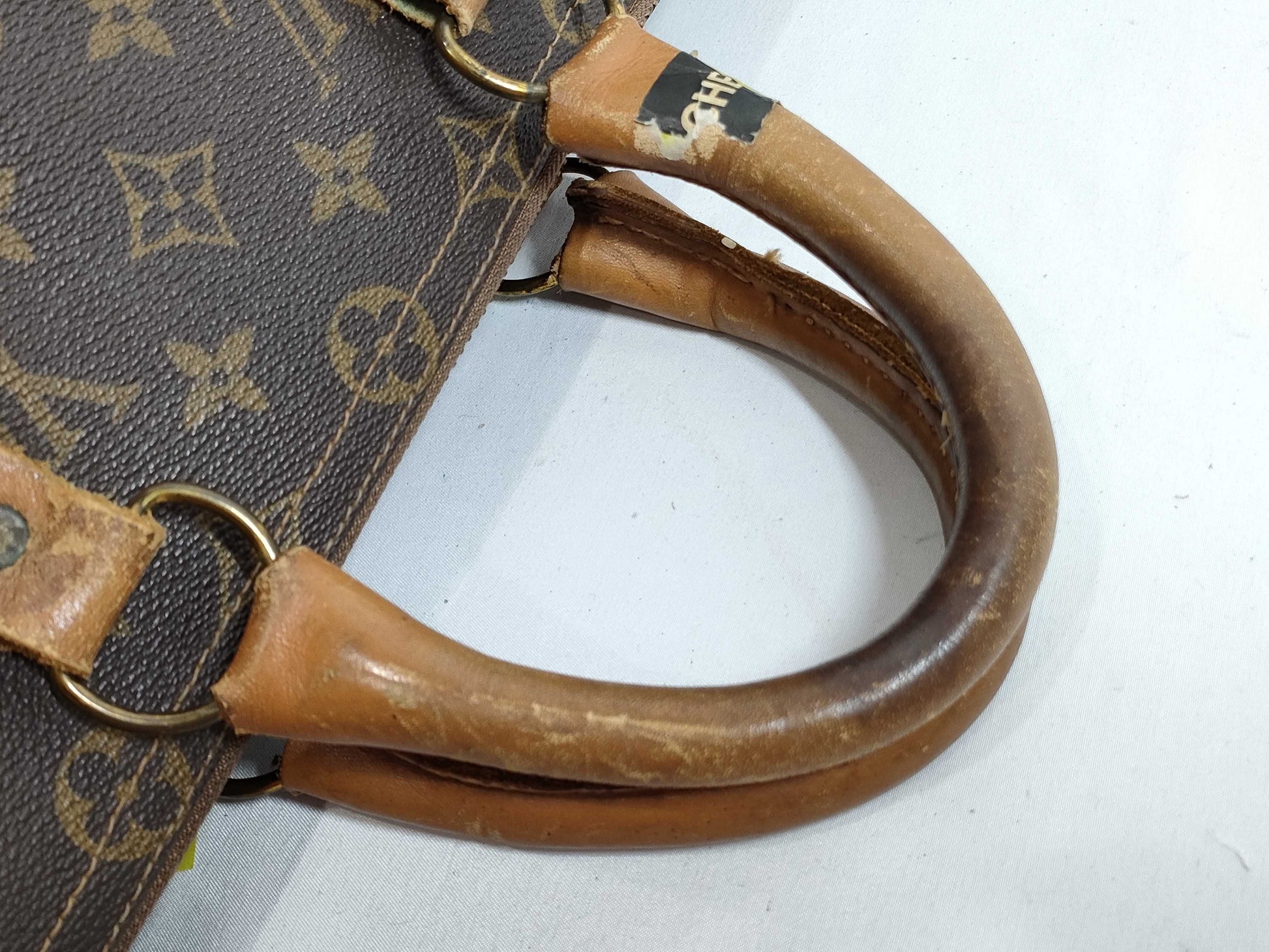 LOUIS VUITTON Monogram Keepall Paper Tag Boston Bag