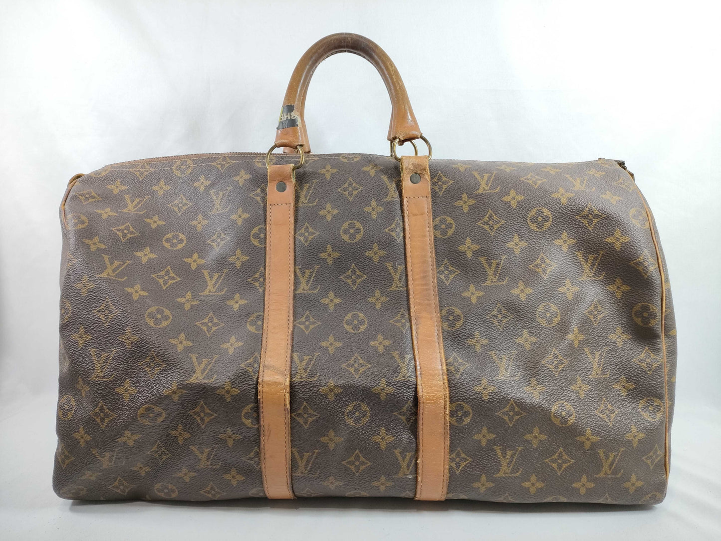 LOUIS VUITTON Monogram Keepall Paper Tag Boston Bag