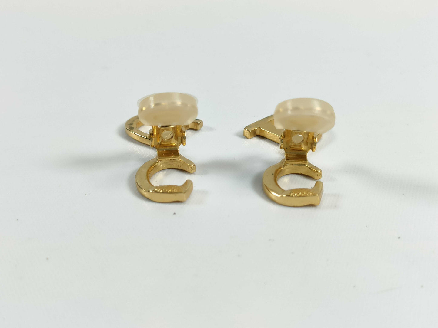 Dior Logo Earrings Stone Gold Earrings