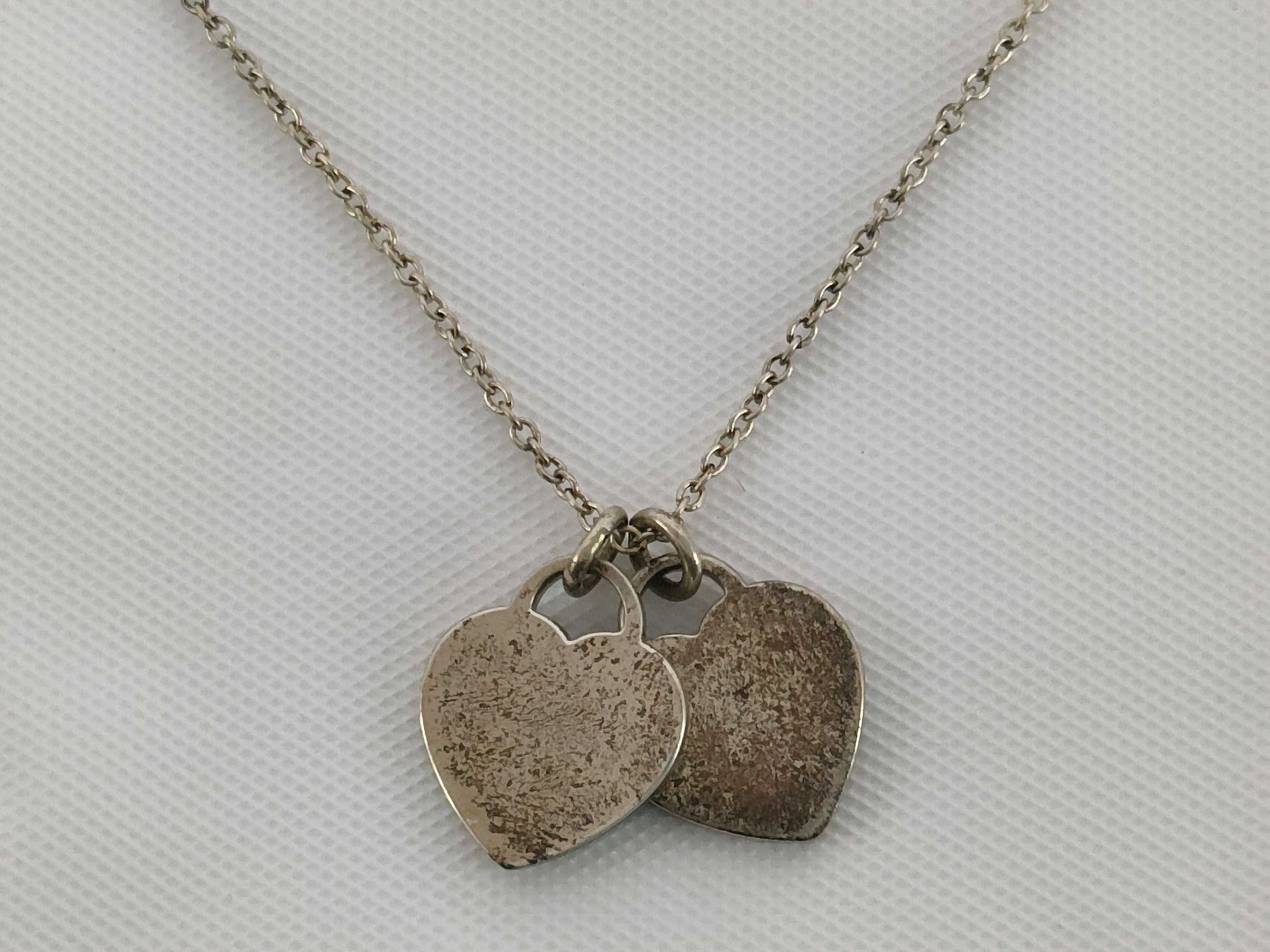 Tiffany & Co. Return to Double Heart Necklace, Ag 925 Necklace