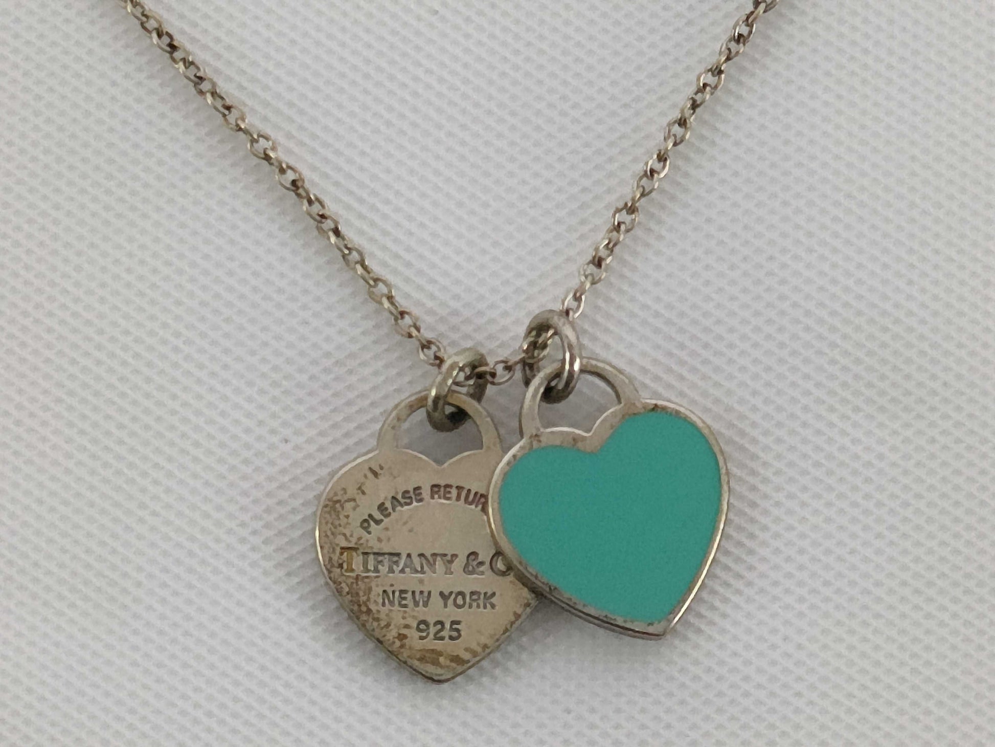 Tiffany & Co. Return to Double Heart Necklace, Ag 925 Necklace