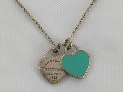 Tiffany & Co. Return to Double Heart Necklace, Ag 925 Necklace